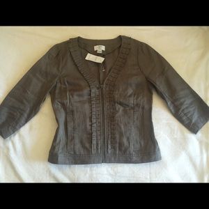 LOFT Linen Blazer 00p brown